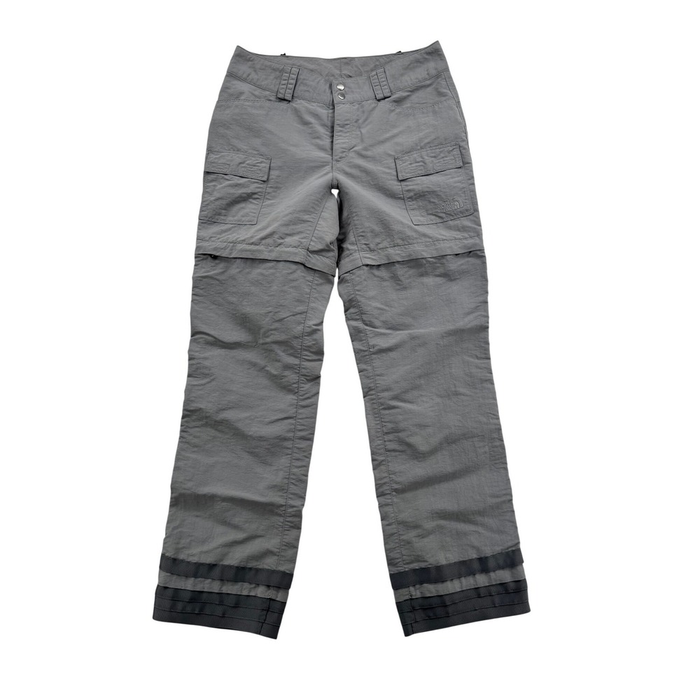 Vintage The North Face Paramount Porter Convertible Pants Grey Hiking Cargo Sz 4